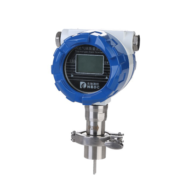 Clamp mount thermal mass flow meter